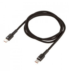 Кабель Type-C - Type-C 60W 3A SKYWAY в мягкой оплетке черный 1м