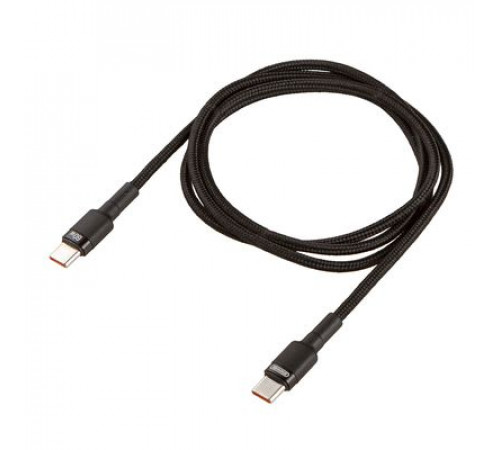 Кабель Type-C - Type-C 60W 3A SKYWAY в мягкой оплетке черный 1м