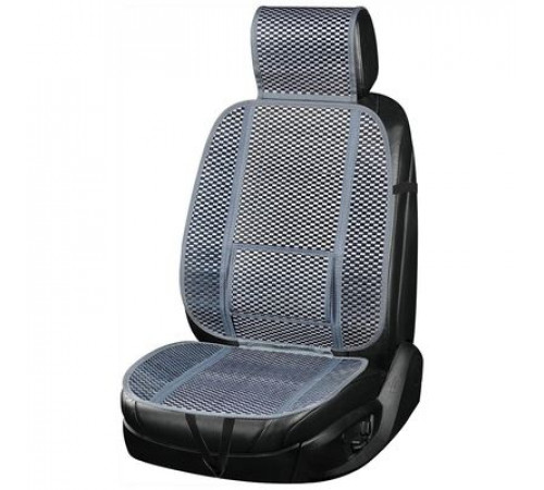 Накидка сиденья бамбук SKYWAY Summer-04 с поддержкой спины серый 1 шт