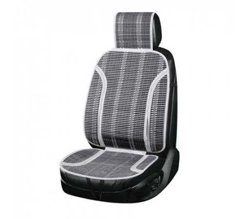 Накидка сиденья бамбук SKYWAY Summer-05 с поддержкой спины серый 1 шт