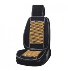 Накидка сиденья массажная SKYWAY Massage-02 дерево/полиэстер черный/светлое дерево