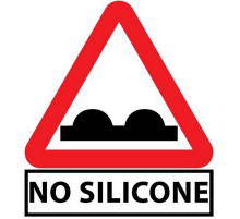 Наклейка Нет силикону белый фон,виниловая 12x12