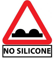 Наклейка Нет силикону белый фон,виниловая 12x12