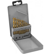 Набор спиральных сверл по металлу HSS TiN в металлическом кейсе, d1.5-6.5 мм, 13 предметов / THORVIK