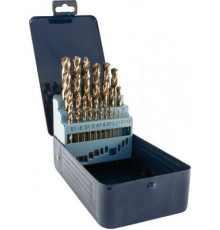 Набор спиральных сверл по металлу HSS Co в металлическом кейсе, d1.0-13.0 мм, 25 предметов / THORVIK