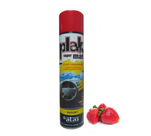 Полироль PLAK 600мл матовый Клубника оригинал Италия