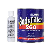 Шпатлевка жидкая Body 260 (1л)+отвердитель HB BODY 705 (50мл)