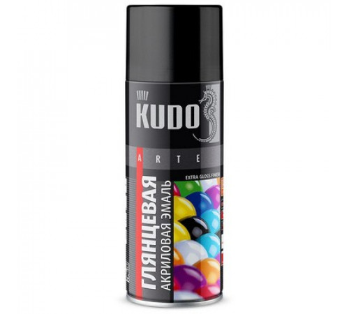 Краска акриловая белая матовая RAL 9003 KUDO аэрозоль 520мл.