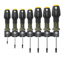 Набор отвёрток TORX с отверстием (T8×60, T10×80,T15×80, T20×100, T25×100, T27×100, T30×100 мм) 7 шту