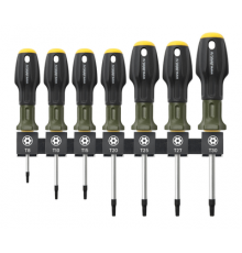 Набор отвёрток TORX с отверстием (T8×60, T10×80,T15×80, T20×100, T25×100, T27×100, T30×100 мм) 7 шту