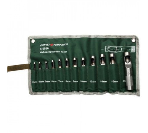 Набор просечек 12 предм. (3,4,5,6,7,8,9,10,12,14,16,19 мм) ДТ