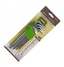 Набор ключей шестигранных 10 шт. (1.5,2,2.5,3,4,5,6,7,8,10 мм) ДТ