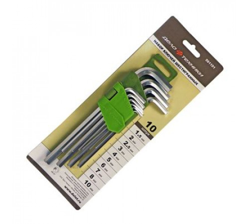 Набор ключей шестигранных 10 шт. (1.5,2,2.5,3,4,5,6,7,8,10 мм) ДТ