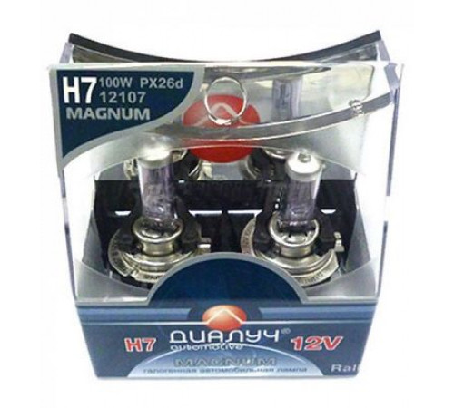 Лампы H7 12V 100W PX26d к-т BLUE Диалуч белый свет ЛЧ185