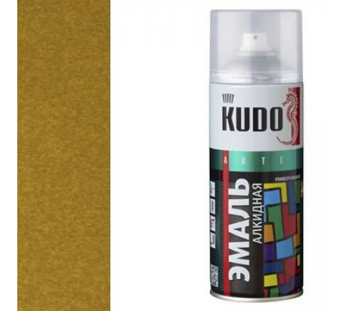 Краска универсальная Золото медного оттенка металлик KUDO аэрозоль 520мл