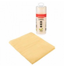 Салфетка замша искусственная 43*32см  SKYWAY малая в тубе