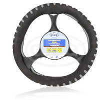 Оплетка на руль "Люкс" (перфорированный серый) М 37-39см ALCA