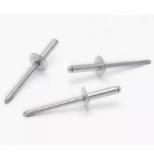 Заклепки вытяжные алюминиевые с широким бортиком D4,0х6 мм (50 шт в пакете) ДТ