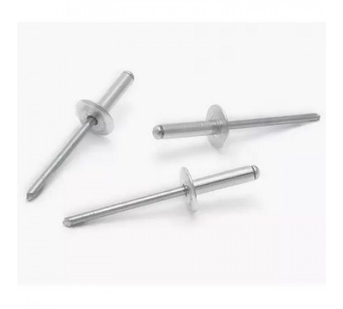 Заклепки вытяжные алюминиевые с широким бортиком D4,0х6 мм (50 шт в пакете) ДТ