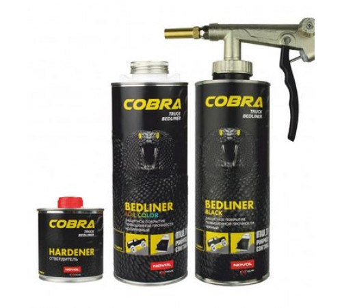 Защитное покрытие COBRA черное 0,6л+0,2л NOVOL