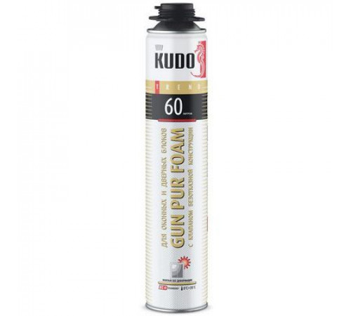 Пена полиуретановая монтажная KUDO TREND WINDOW, под пистолет, выход до 60 л, 1000 мл