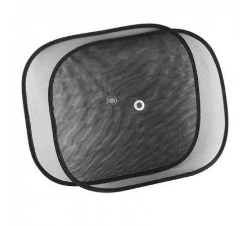 Шторка солнцезащитная экран 44*36 см на присосках черная на боковые стекла  SKYWAY 2 шт