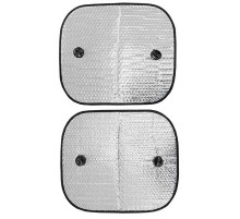 Шторка экран 44*38см на присосках фольга на боковые стекла SKYWAY 2 шт