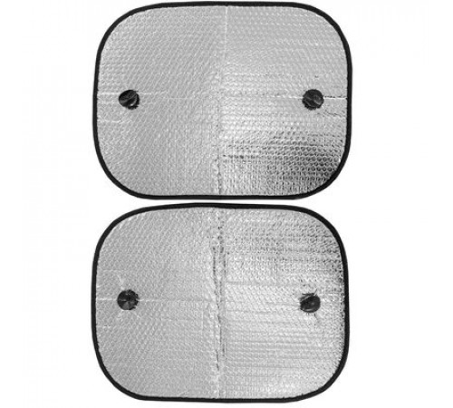 Шторка экран 50*38см на присосках фольга на боковые стекла SKYWAY 2 шт