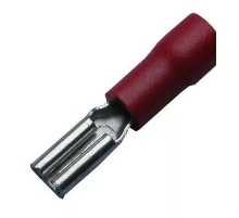 Контакт МАМА 2,8мм изолированный(красный) 100шт REXANT