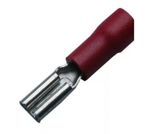 Контакт МАМА 2,8мм изолированный(красный) 100шт REXANT