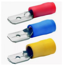 Контакт ПАПА 6.3мм изолированный(красный) 100шт