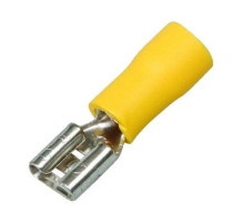 Контакт МАМА 6,3мм изолированный (желтый) 100шт