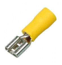 Контакт МАМА 6,3мм изолированный (желтый) 100шт
