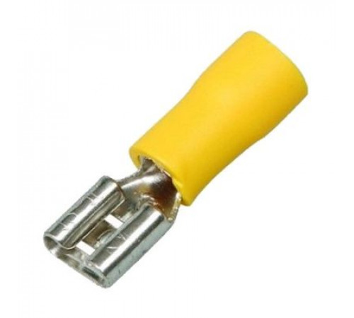 Контакт МАМА 6,3мм изолированный (желтый) 100шт