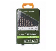 Набор сверл по металлу P6M5K5 13шт(d1.5-6.5 шаг 0.5 +3.2+4.8 мм) ДТ cobalt 5%