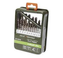 Набор сверл по металлу P6M5K5 19шт(d1.0-10.0 шаг 0.5мм) ДТ cobalt 5%