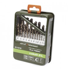 Набор сверл по металлу P6M5K5 19шт(d1.0-10.0 шаг 0.5мм) ДТ cobalt 5%