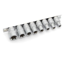 Набор головок TORX  8пр. 1/2 (Е10,Е11,Е12,Е14,Е16,Е18,Е20,Е24) мет.холдер ДТ