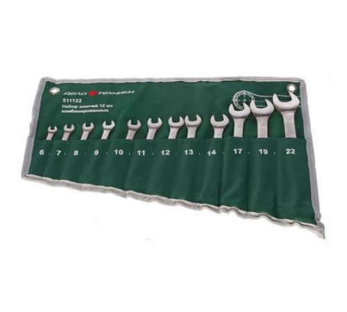 Набор ключей комб. 12 шт. (6,7,8,9,10,11,12,13,14,17,19,22) тетрон. сумка ДТ