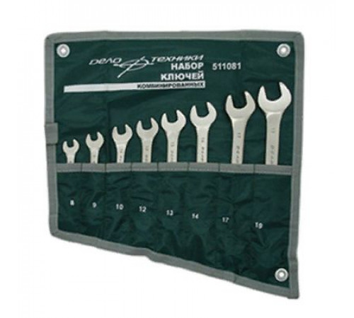 Набор ключей комб. 8 шт. (8,9,10,12,13,14,17,19) тетрон. сумка ДТ