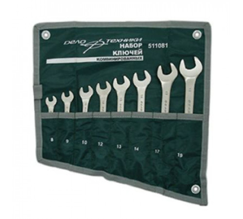 Набор ключей комб. 9 шт. (8,10,12,13,14,15,17,19,22) тетрон. сумка ДТ