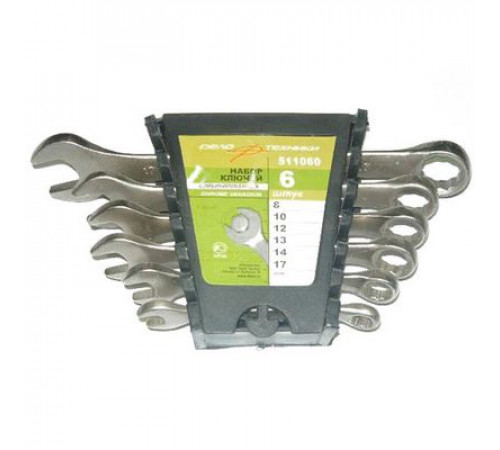 Набор ключей комб. 6 шт. (8,10,12,13,14,17) пластик. холдер, ДТ