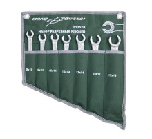 Набор ключей разрезных  7 шт. (8х10,9х11,10х11,12х13,13х14,15х17,17х19) тетрон. сумка ДТ