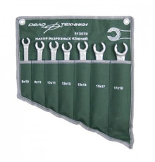 Набор ключей разрезных  7 шт. (8х10,9х11,10х11,12х13,13х14,15х17,17х19) тетрон. сумка ДТ
