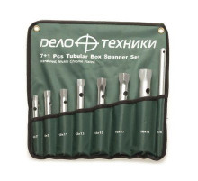 Набор ключей трубчатых штампованных  7шт.(6х7,8х9,10х11,12х13,14х15,16х17,18х19мм+вороток 100мм) ДТ