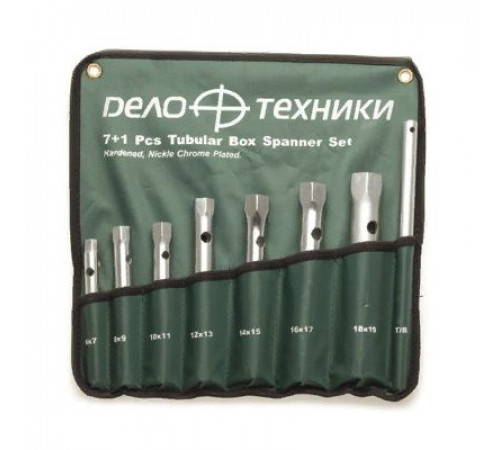 Набор ключей трубчатых штампованных  7шт.(6х7,8х9,10х11,12х13,14х15,16х17,18х19мм+вороток 100мм) ДТ