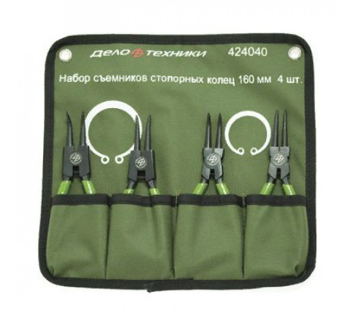 Набор съемников стопорных колец 180мм х 4 шт./тетрон ДТ