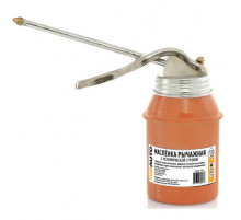 Маслёнка рычажная стальная 125мл со стальной трубкой TOPAUTO