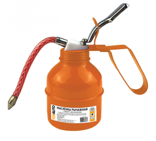 Маслёнка рычажная стальная 300мл с гибким наконечником TOPAUTO