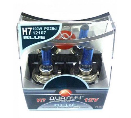 Лампы H7 12V 55W PX26d к-т BLUE Диалуч белый свет ЛЧ182